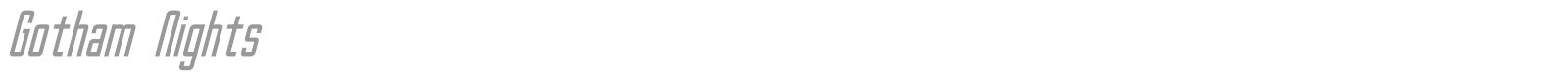 Gotham Nights font preview